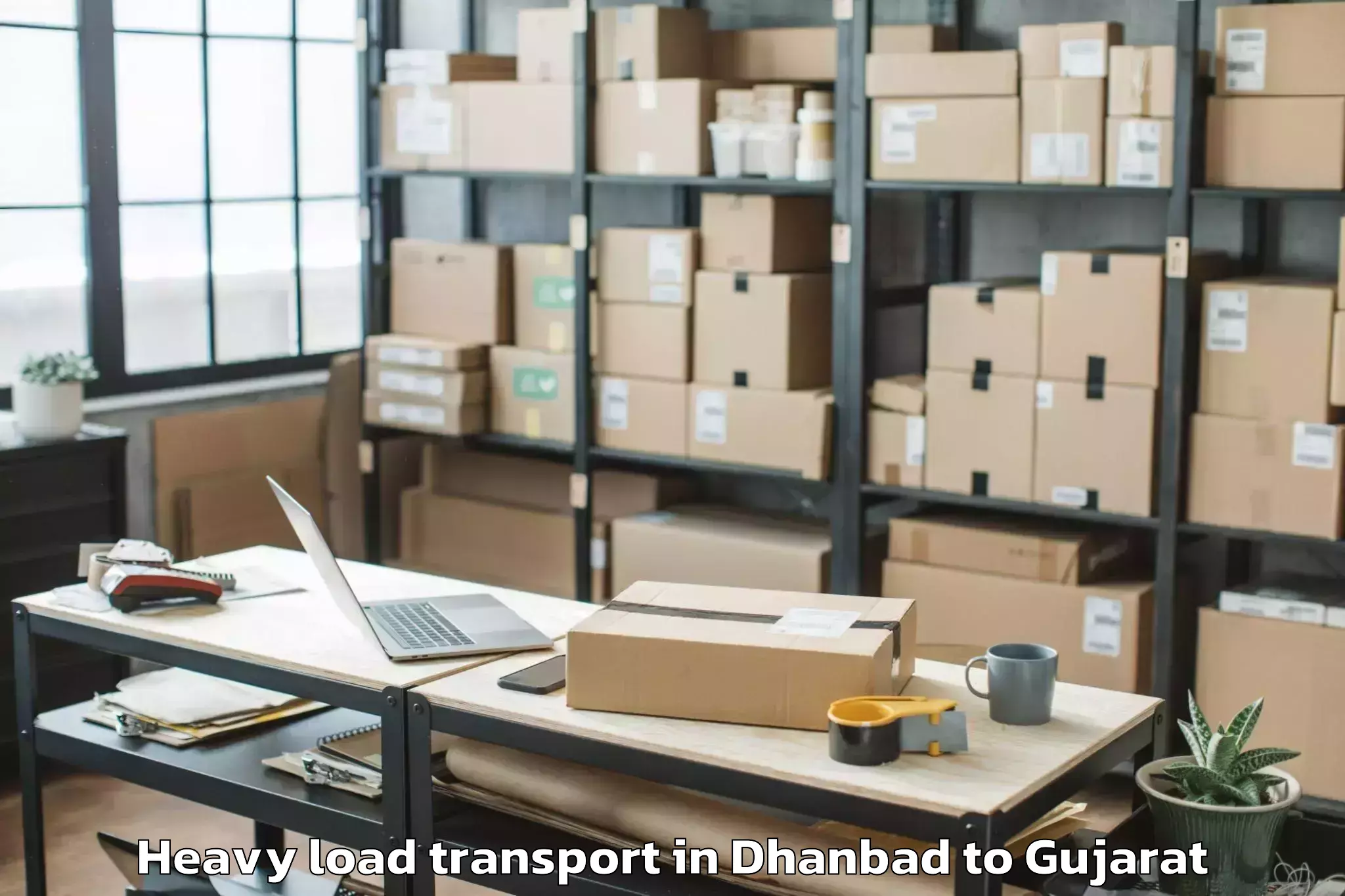 Easy Dhanbad to Una Gir Somnath Heavy Load Transport Booking